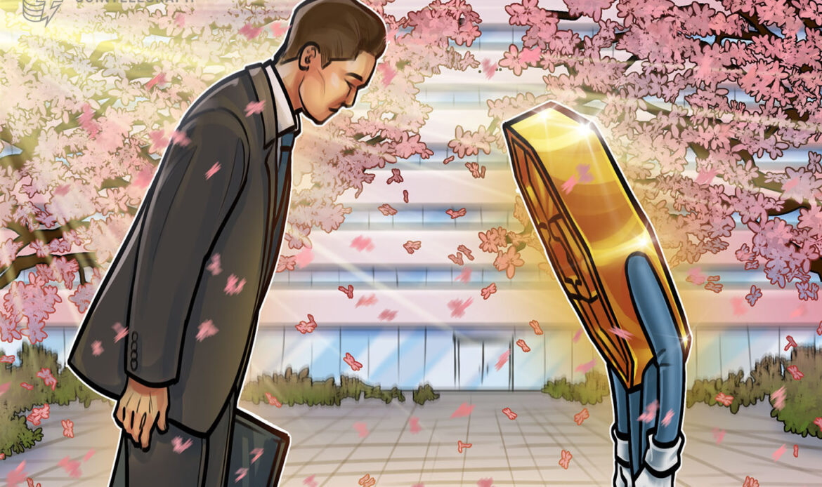 Cartoon graphic of a professional looking down at a path of glowing pink flower petals leading toward an optimization symbol.