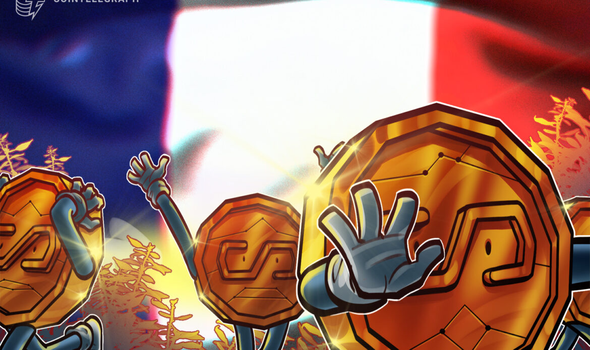Playful cartoon showing animated round gold token characters smiling and waving in front of a dark blue backdrop.