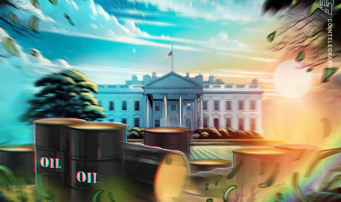Digital painting showing the iconic white architectural facade of the US White House building under a bright sky.