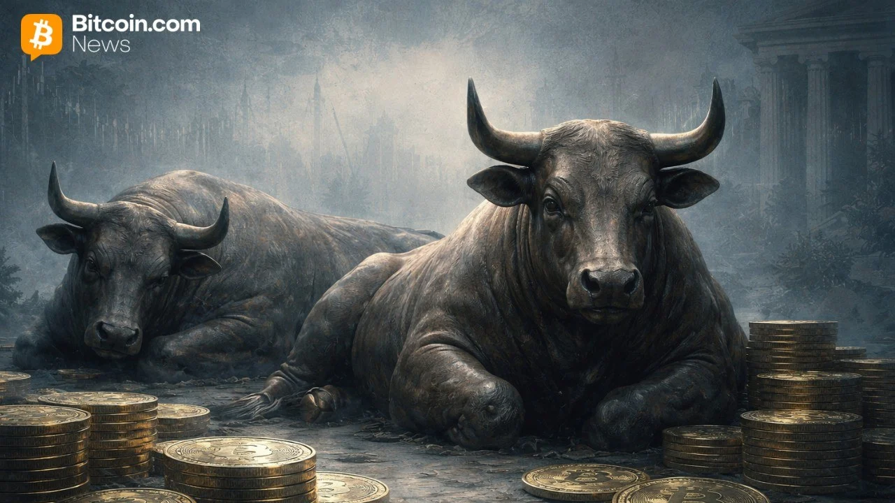 A dark, dramatic black-and-white portrait of a large charging muscular bull looking forward.