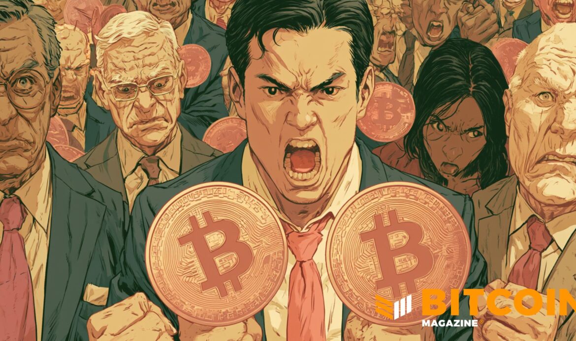Illustration representing criticism of new Illinois crypto regulations