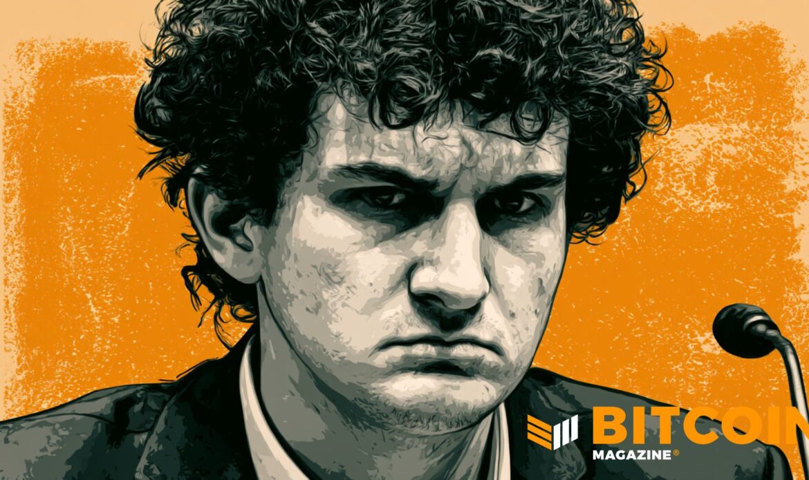 Stylized portrait illustration of a cryptocurrency industry figure